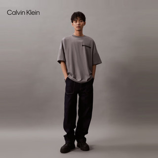 Calvin Klein Jeans J400212 纯棉宽松分割印花短袖T恤