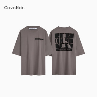 Calvin Klein Jeans J400212 纯棉宽松分割印花短袖T恤