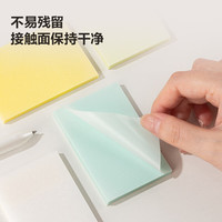 得力(deli)便利贴小条便签纸用空白横线方格便条纸贴纸索引贴便签条记事贴n次贴ins标记书签贴条 【透明款】76*15mm彩色 1包/60张