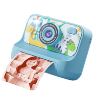 qdrone For the Good Moments拍立得儿童照相机7-14岁3-6彩色打印直接出照片玩具女孩生日礼物 【彩色打印+闪光灯+128G+5卷】 可打印直出照片