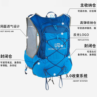 ULTIMATE DIRECTION竞速UD越野包AK6.0户外男女跑步背包骑行带软水壶 可配水袋13.4L 男款-黑色 S/M