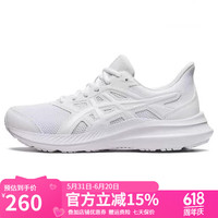 ASICS 亚瑟士 跑步鞋男女款透气缓冲减震稳定运动鞋黑武士JOLT 4 JOLT 4女 1012B421-100