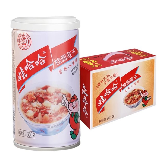娃哈哈 桂圆莲子八宝粥360g*12罐