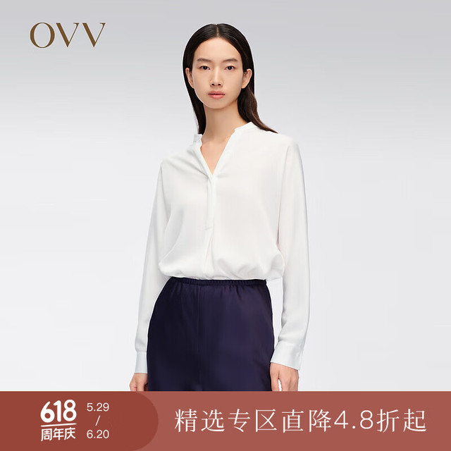 OVV 2024春夏 女士V领长袖衬衫 10093739311387