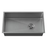 JOMOO九牧枪灰纳米抗刮不锈钢手工大单槽水槽套餐