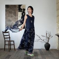 【100%桑蚕丝】2025夏蓝印花纹半身裙传统半裙女高级感