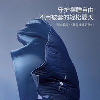 无印良品A类酣睡星球双面凉感夏被夏凉被空调被夏季单人可机洗薄被子被芯 远山蓝【7A抗菌 双面凉感】 150x200cm【单夏被】