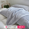洁丽雅 毛圈款枕巾 52*75cm 繁花灰 一对装