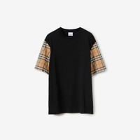 BURBERRY 博柏利 | 女装 格纹衣袖宽松短袖T恤 多色