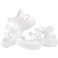 斯凯奇(Skechers)凉鞋女士2025年夏季厚底增高轻便EVA凉拖鞋百搭透气休闲鞋111619