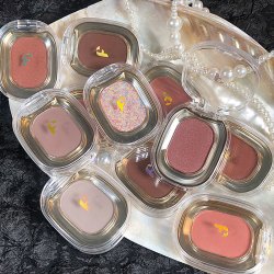 FAICCIA 单色眼影盘哑光低饱和度灰粉色温柔清透裸妆女截断式眼妆可当腮红