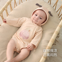 巴厘小猪宝宝包屁衣夏季长袖薄款空调服睡衣连体衣萌可爱夏日婴幼儿衣服