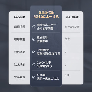  Westinghouse/西屋电气 意式浓缩萃取 多功能咖啡机