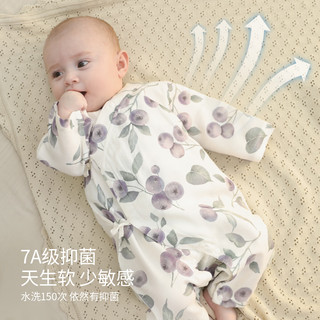 巴厘小猪新生儿衣服春秋季宝宝四季夏季长袖薄款空调服睡衣婴儿纱连体衣