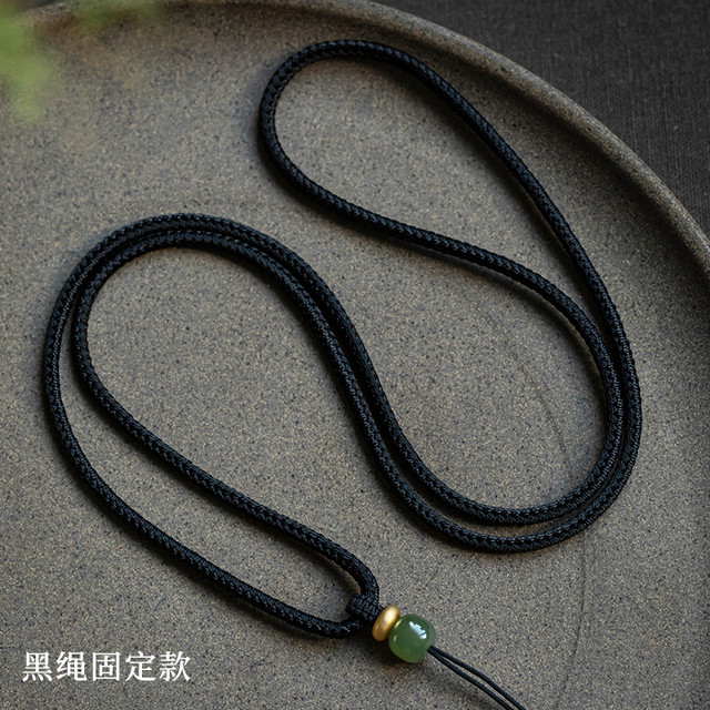 大善堂 手工编织八股辫项链绳 和田玉桶珠 HS620