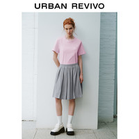 URBAN REVIVO 创意立体笑脸印花 女士短袖T恤