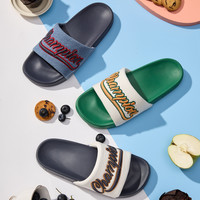 Champion冠军拖鞋夏季潮流Slide League 1一字拖沙滩凉鞋刺绣 深黄 43