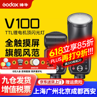 神牛 v100闪光灯ttl高速机顶外拍灯大功率锂电热靴相机摄影灯 神牛V100机顶灯 索尼版-现货