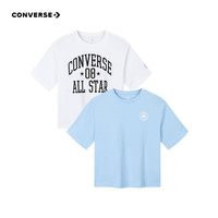 Converse【2件装】匡威儿童T恤男童短袖儿童半袖纯棉休闲短袖t恤 【建议身高140-152cm】