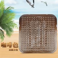 佐航 适用于汽车坐垫夏季凉垫套公交座垫子单片面包卡车叉车挖机塔吊塑料透气 方垫-咖色