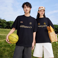 真维斯男女同款2025夏季多色可选纯棉时尚圆领宽松短袖T恤 白色810B 185/104A/XXL