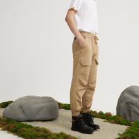 CAT 卡特春夏男士宽松百搭工装长裤男式抽绳棉质休闲裤