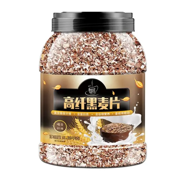  麦粒美 高纤低脂 黑麦片
