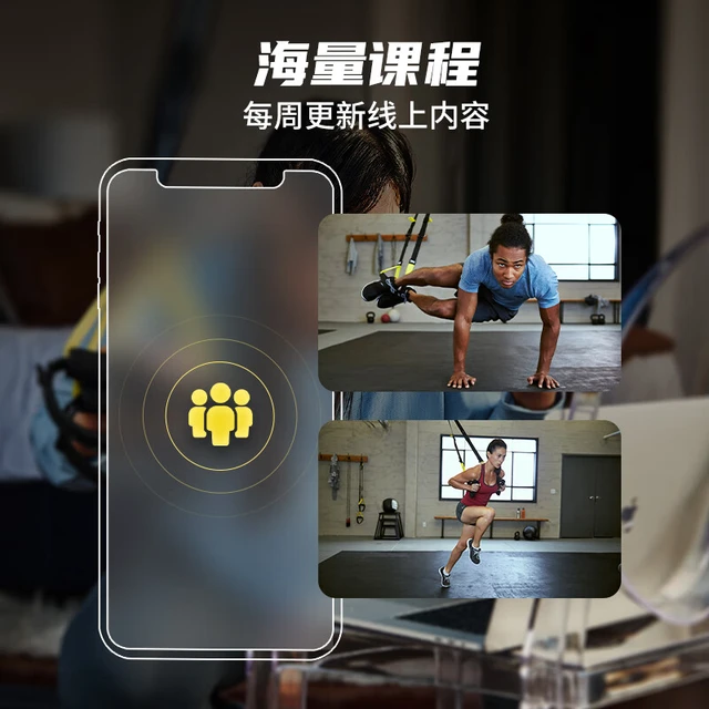 TRX高阶悬挂式训练带专业抗阻训练男女家用健身拉力带全身力量阻力绳 【店铺TOP1爆款】TRXGO入门款