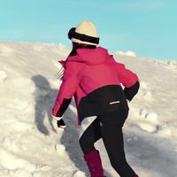 巴拉巴拉（BALABALA）【反季款】功能运动24冬儿童三合一冲锋衣轻羽绒撞色两件套【bp】 酒红60922 140cm