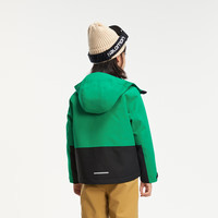 巴拉巴拉功能运动24冬儿童三合一冲锋衣轻羽绒撞色两件套【bp】 中绿40522 140cm