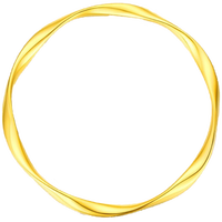 VIGG黄金手镯999足金莫比乌斯金镯子礼 约18g（5G工艺）实心 58圈口