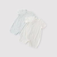 巴厘小猪 新生儿婴儿衣服夏季初生儿短袖薄款哈衣爬爬服夏天宝宝连体衣