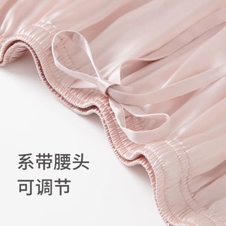 舒雅（SCHIESSER）女士黑牌翻领桑蚕丝真丝150周年梭织长袖长裤家居服套装E0/23866H 浅蓝 S