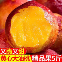 趣鲜语现摘头茬黄心油桃脆甜大桃子当季新鲜水果黄肉油桃硬桃大黄桃 5斤【商超大果净重4.5单果50g+】
