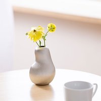 能作 NOUSAKU 花瓶 suzu Younashi H115W78 灰银色