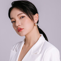法式金属拉丝耳饰耳钉女纯银金色独特耳环2025新款爆款轻奢高级感