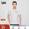 Lee 25春夏标准版圆领印花Logo男女款短袖T恤休闲潮LMT0098074LE 白色 L