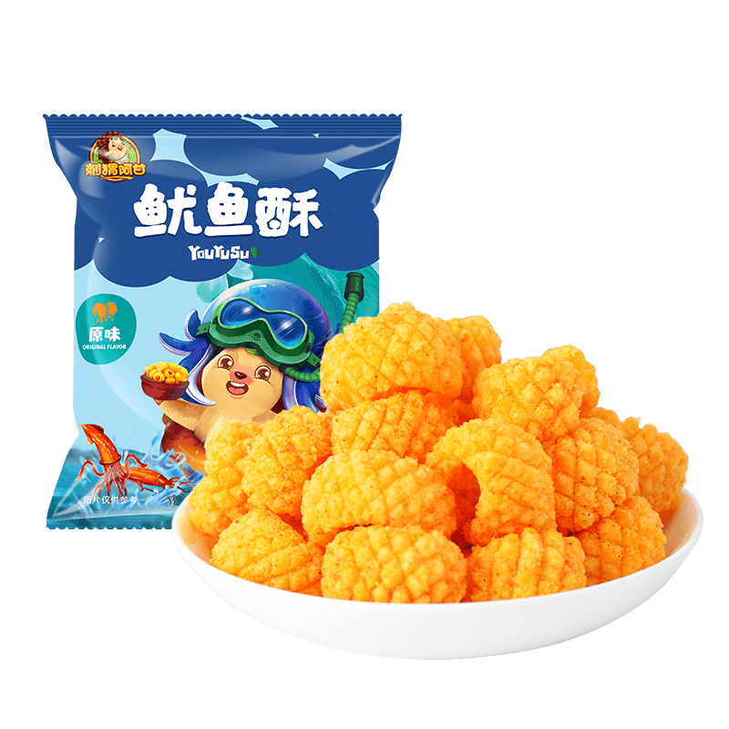 刺猬阿甘鱿鱼酥虾条追剧解馋零食小吃原味儿童8090怀旧休闲充饥下午茶宿舍