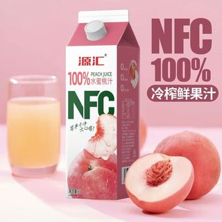 愉果先生100%纯果汁水蜜桃汁葡萄汁桃汁苹果汁 NFC蜜桃汁1L*2盒