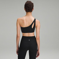 lululemon丨Ribbed Nulu™ 女士斜肩款罗纹瑜伽内衣 LW2DIES 黑色 XL /12