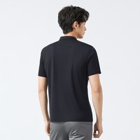 柒牌(SEVEN)【亚麻】短袖Polo衫男夏季薄款舒适百搭立领上衣1 藏青 4XL