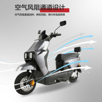 PLUS会员：邦德富士达 电动摩托车闪电pro72v20ah铅酸采销实测续航满盘前碟后双卡碟TCS巡航APP远程控制 黯夜银影色