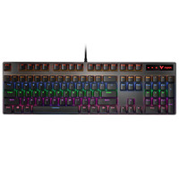 移动端、京东百亿补贴：雷柏 V500PRO 104键 有线机械键盘 黑色 雷柏红轴 混光