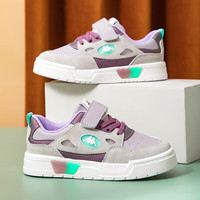 Kappa Kids卡帕儿童鞋男童运动板鞋女童鞋小白鞋春季休闲鞋子 紫色 27