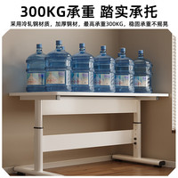 汤能优品升降桌台式电脑桌电竞游戏桌家用书桌学习桌办公桌子站立式工作台 【机械战甲-白】升降电竞桌80CM