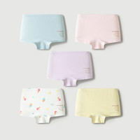 迷你巴拉【5条装】女童宝宝内裤舒适透气不夹pp四角裤衩短裤