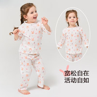 小猪班纳儿童睡衣男女童春季新款中小童卡通宝宝7分袖家居服套装2 小汽车 90 【建议身高70-80】