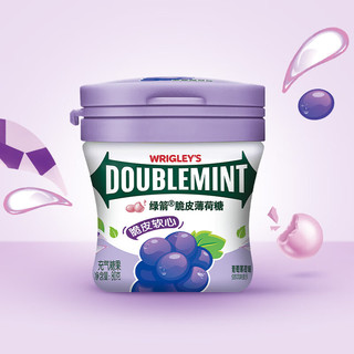DOUBLEMINT/绿箭 葡萄薄荷味脆皮软心糖 80g*1瓶