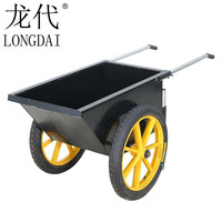 龙代 加厚两轮手推车 2.0厚斗子+充气轮 黑色