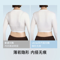 ubras无尺码小凉风文胸浪花领无痕无钢圈胸罩内衣女舒适透气背心 mini 纤细版 80-100斤/A-C杯